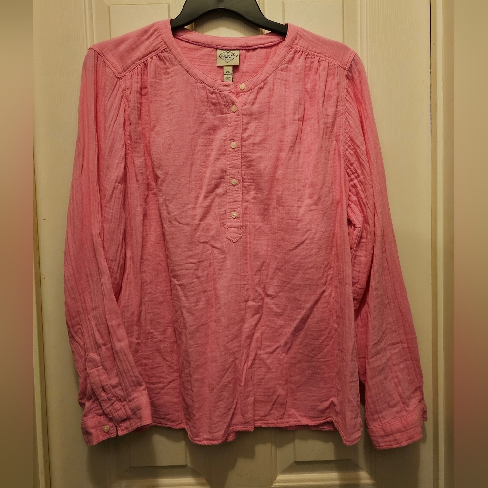 St. John's Bay Pink Peasant Blouse - XXL